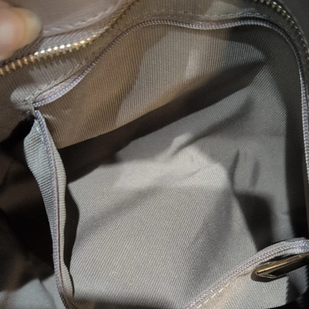 Furla Taupe Leather Tote Handbag Nice Purse 13 x 8 Stylish Club Career - Picture 12 of 16